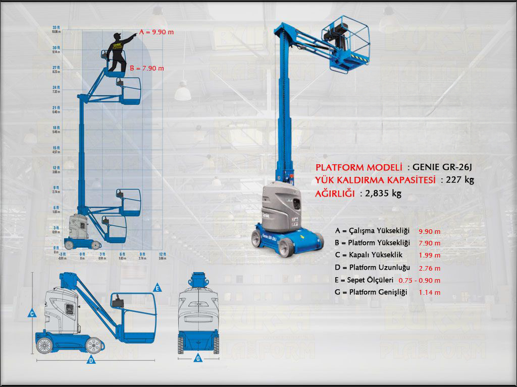 Dikey Manlift 10 Metrelik